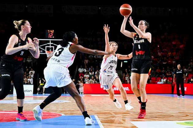 Belgium v Japan - FIBA Women s World Cup Friendly OOSTENDE, BELGIUM - AUGUST 30 : Delaere Antonia forward of Belgium in action during the friendly match between Belgium and Japan in preparation for the FIBA Women s Basketball World Cup in Berlin on August 30, 2026 in Oostende, Belgium, 30 08 2026 Oostende Belgium  Copyright: xVincentxKalutx