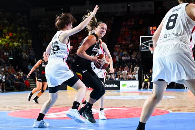 Belgium v Japan - FIBA Women s World Cup Friendly OOSTENDE, BELGIUM - AUGUST 30 : Allemand Julie guard of Belgian Cats in action during the friendly match between Belgium and Japan in preparation for the FIBA Women s Basketball World Cup in Berlin on August 30, 2026 in Oostende, Belgium, 30 08 2026 Oostende Belgium  Copyright: xVincentxKalutx