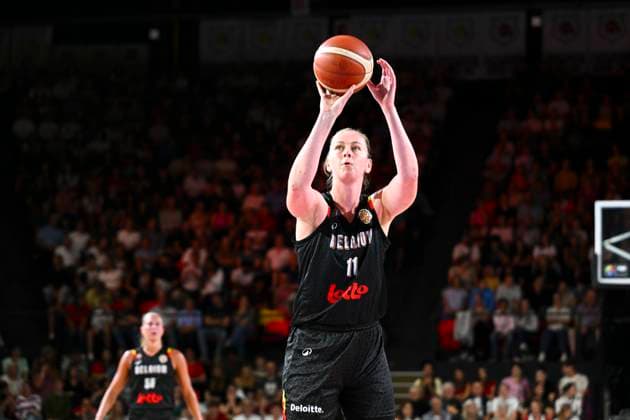 Belgium v Japan - FIBA Women s World Cup Friendly OOSTENDE, BELGIUM - AUGUST 30 : Meesseman Emma forward of Belgium in action during the friendly match between Belgium and Japan in preparation for the FIBA Women s Basketball World Cup in Berlin on August 30, 2026 in Oostende, Belgium, 30 08 2026 Oostende Belgium  Copyright: xVincentxKalutx