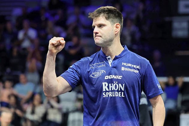 Dimitri Ovtcharov (TTC RhoenSprudel Fulda - Maberzell) im Siegesjubel. GER Nuernberg LEAPMOTOR POKAL GRAND OPENING 2026 Kia Metropol Arena Nuernberg Tischtennis Pokalmeisterschaft 30.08.2026 GER Nuernberg LEAPMOTOR POKAL GRAND OPENING Kia Metropol Arena Nuernberg Tischtennis Pokalmeisterschaft 30.08.2026. Nuernberg *** Dimitri Ovtcharov of TTC RhoenSprudel Fulda Maberzell celebrates his victory at the GER Nuremberg LEAPMOTOR CUP GRAND OPENING 2026 Kia Metropol Arena Nuremberg Table Tennis Cup Championship on August 30, 2026, GER Nuernberg LEAPMOTOR CUP GRAND OPENING Kia Metropol Arena Nuremberg Table Tennis Cup Championship August 30, 2026 Nuremberg Copyright: xEibner-Pressefoto JoergxHirschx EP_JHH