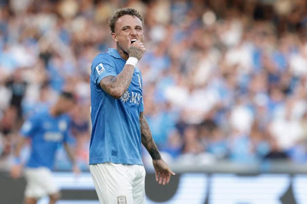 Italy: Serie a football match SSC Napoli vs Como Napoli s Dutch midfielder Noa Lang looks dejected during the Serie A football match between SSC Napoli vs Como at the Diego Armando Maradona Stadium in Naples, on August 30, 2026. _BPH9576 Copyright: xAntonioxBalascox