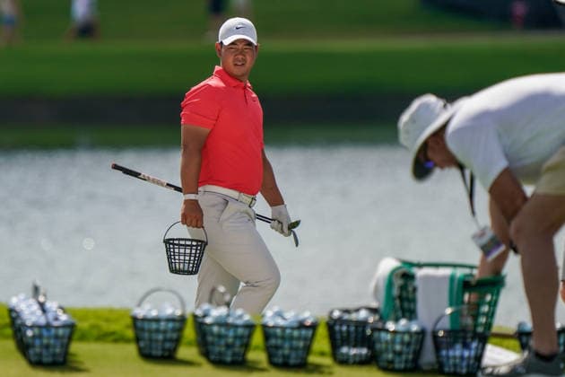 August 30, 2026, Atlanta, Georgia, USA: Tom Kim (KOR) on the putting range before the final round of the 2026 TOUR Championship at East Lake Golf Club. PGA, Golf Herren 2026: TOUR Championship - Final Round  - ZUMAw109 20260830_fap_w109_012 Copyright: xDebbyxWongx