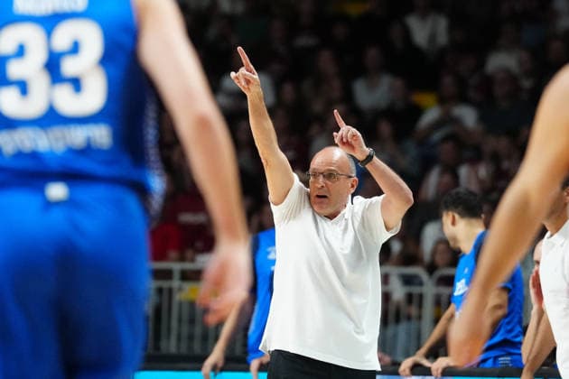 August 30, 2026, Riga, Latvija: Head Coach of Israel ARIEL BEIT-HALAHMY reacts during the FIBA Basketball World Cup 2027 European Qualifiers Second Round Ã‚Â· Group K match between Latvia and Israel at Xiaomi Arena, in Riga, Latvia, August 30, 2026 Riga Latvija - ZUMAp305 20260830_zip_p305_030 Copyright: xEdijsxPalensx