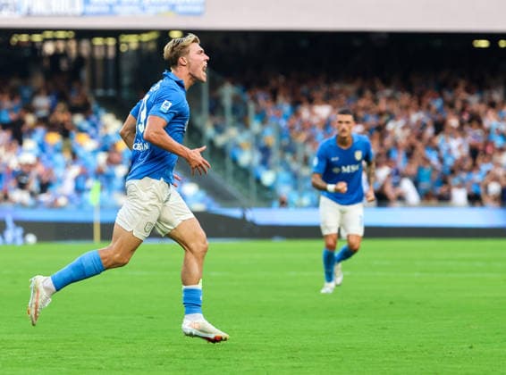 August 30, 2026, Napoli, Campania, ITALIA: Goal the Rasmus Hojlund of SSC Napoli During the match between SSC Napoli and FC Como on August 30, 2026Ã¢â‚¬part of the 2026 27 Italian Serie A seasonÃ¢â‚¬held at the Diego Armando Maradona Stadium in Naples. Napoli ITALIA - ZUMAs236 20260830_aap_s236_063 Copyright: xFabioxSassox