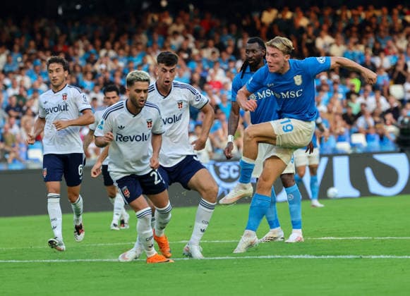 August 30, 2026, Napoli, Campania, ITALIA: Goal the Rasmus Hojlund of SSC Napoli During the match between SSC Napoli and FC Como on August 30, 2026Ã¢â‚¬part of the 2026 27 Italian Serie A seasonÃ¢â‚¬held at the Diego Armando Maradona Stadium in Naples. Napoli ITALIA - ZUMAs236 20260830_aap_s236_065 Copyright: xFabioxSassox