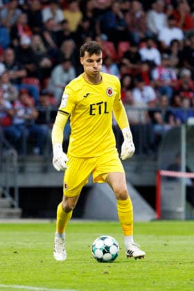 KOELN, GERMANY - AUGUST 30, 2026: Arne Schulz (FC Viktoria Köln, 1) during the 3rd division match on gameday 3 between Viktoria Koeln vs. Preußen Muenster at the Sportpark Hoehenberg on August 30, 2026 in Koeln, Germany. DFL REGULATIONS PROHIBIT ANY USE OF PHOTOGRAPHS AS IMAGE SEQUENCES AND OR QUASI-VIDEO. Nordrhein-Westfalen Germany Copyright: xLeahxKohringx