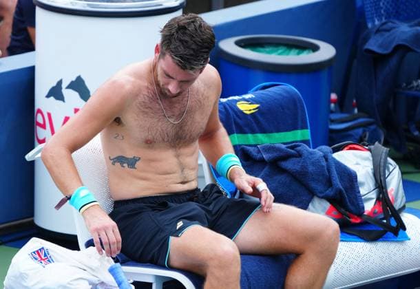Cameron Norrie tattoo detail 2026 US Open, Day One, USTA Billie Jean King National Tennis Center, New York, USA - 30 Aug 2026New York USTA Billie Jean King National T New York (NY) United States of America EDITORIAL USE ONLY No use with unauthorised audio, video, data, fixture lists, club league logos or live services. Online in-match use limited to 120 images, no video emulation. No use in betting, games or single club league player publications. Copyright: xJavierxGarcia Shutterstockx 17124546al
