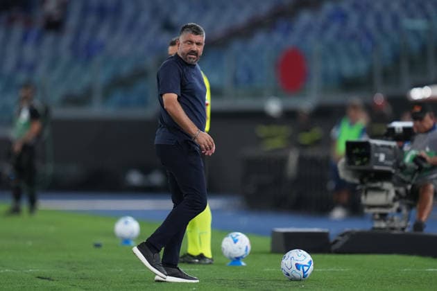 Lazio™s head coach Gennaro Gattuso during the Serie A EniLive soccer match between Lazio and Genoa at the Rome s Olympic stadium, Italy - Sunday August 30, 2026 - Soccer ( Photo by Alfredo Falcone LaPresse )  Copyright: xAlfredoxFalcone LaPressex