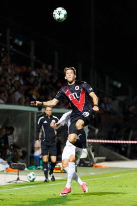 KOELN, GERMANY - AUGUST 30, 2026: Pascal Fallmann (FC Viktoria Köln, 28) during the 3rd division match on gameday 3 between Viktoria Koeln vs. Preußen Muenster at the Sportpark Hoehenberg on August 30, 2026 in Koeln, Germany. DFL REGULATIONS PROHIBIT ANY USE OF PHOTOGRAPHS AS IMAGE SEQUENCES AND OR QUASI-VIDEO. Nordrhein-Westfalen Germany Copyright: xLeahxKohringx