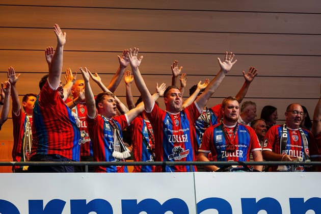 30.08.2026, xovx, Handball Opel Handball-Bundesliga, HSG Wetzlar - SG BBM Bietigheim Mitgereiste Fans des SC BBM Bietigheim Wetzlar Buderus Arena Hessen Deutschland (DE)