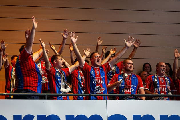 30.08.2026, xovx, Handball Opel Handball-Bundesliga, HSG Wetzlar - SG BBM Bietigheim Mitgereiste Fans des SC BBM Bietigheim Wetzlar Buderus Arena Hessen Deutschland (DE)