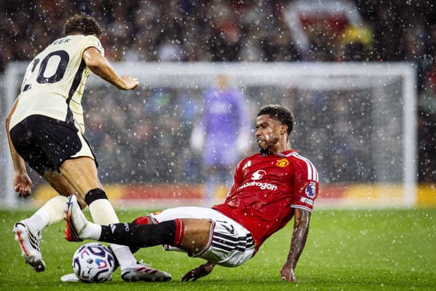 MANCHESTER, ENGLAND, AUG 30: Andrey Santos of Manchester United, ManU in action during a Premier League 2026 27 football match between Manchester United and Ipswich Town at Old Trafford in Manchester, England (photo by Richard Callis Sports Press Photo) Copyright: xRichardxCallis SportsxPressxPhotox Sportspressphoto_SPR220230