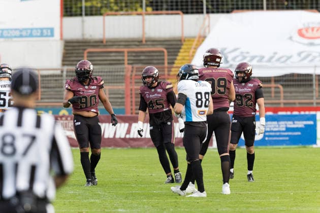 Rhein Fire vs Alpine Rams, Panthers Wroclawl, American Football League Europe, Semi Final, 2026, 30.08.2026, Duisburg Schauinsland-Reisen-Arena Germany Copyright: xPFA ChristopherxMettkenx