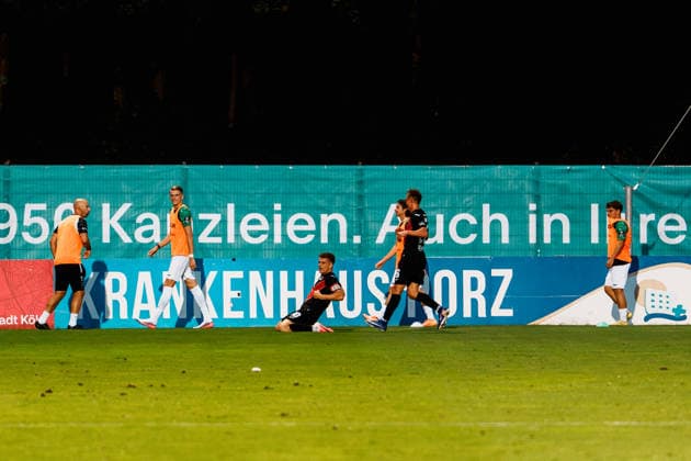 Deutschland: Fußball 3. Liga Männer 2026 - 2027, 3. Spieltag - FC Viktoria Köln vs SC Preußen Münster (Köln): Jubel nach Tor von David Otto (FC Viktoria Köln, 10) zum 3 zu 1 Copyright: xThiemoxRudolphx