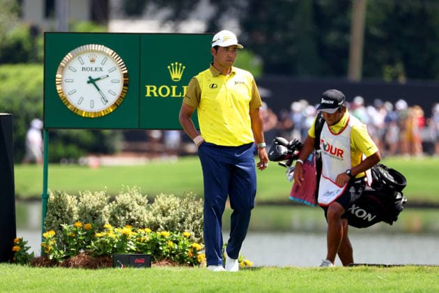 ATLANTA, GA - AUGUST 30: Hideki Matsuyama of Japan eyes the fairway on the 16th hole during the fourth and final round of the PGA, Golf Herren Tour Championship on August 30, 2026 at East Lake Golf Club in Atlanta, Georgia. (Photo by David J. Griffin Icon Sportswire) GOLF: AUG 30 PGA Tour Championship EDITORIAL USE ONLY Icon953260830503
