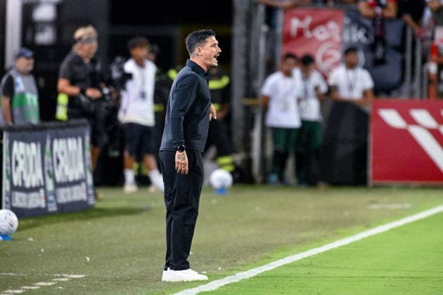 Cagliari s coach Fabio Pisacane during the Serie A soccer match between Cagliari Calcio and F.C. Internazionale at the Unipol Domus in Cagliari, Sardinia - Sunday 30th august 2026. - Soccer  Copyright: xGianlucaxZuddas LaPressex
