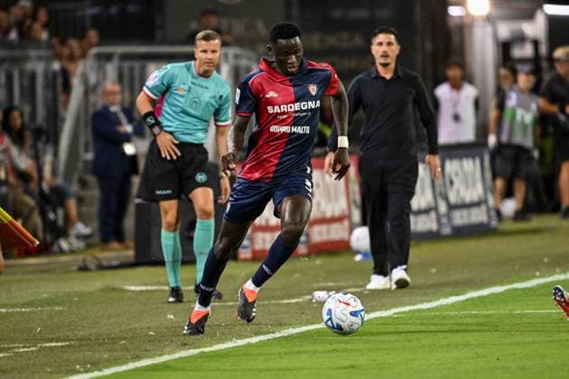 IPA87946937 - Paul Mendy of Cagliari Calcio during the Cagliari Calcio vs. Inter - FC Internazionale Serie A soccer match in Cagliari, Italy, on August 30, 2026  Copyright: xLuigixCanu IPAxSportx xx 87946937