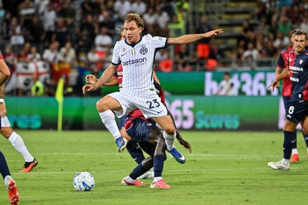 IPA87946944 - Nicolo Barella of Inter during the Cagliari Calcio vs. Inter - FC Internazionale Italian Serie A soccer match in Cagliari, Italy, on August 30, 2026  Copyright: xLuigixCanu IPAxSportx xx 87946944