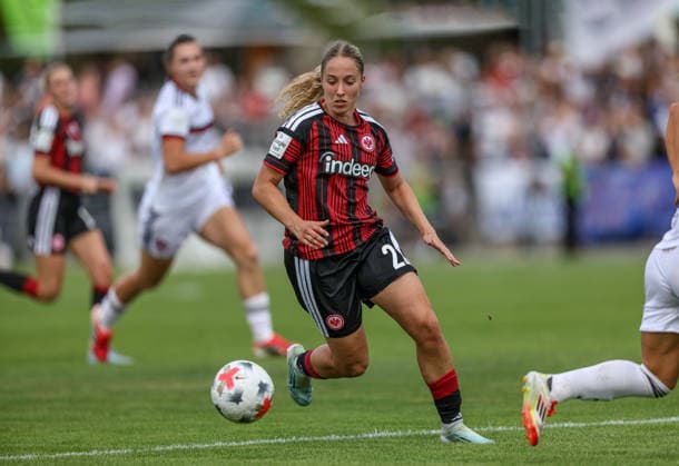 GER, Frankfurt, Eintracht Frankfurt vs 1. FC Nürnberg, Google Pixel Frauen Bundesliga, Fussball, DFB, Spielzeit 2026 2027, Stadion am Brentanobad, 2. Spieltag im Bild: Danique Tolhoek (Eintracht Frankfurt Frauen 22) DFB DFL REGULATIONS PROHIBIT ANY USE OF PHOTOGRAPHS AS IMAGE SEQUENCES AND OR QUASI-VIDEO, 30.08.2026 *** GER, Frankfurt, Eintracht Frankfurt vs. 1. FC Nürnberg, Google Pixel Women s Bundesliga, Soccer, DFB, 2026–2027 Season, Stadion am Brentanobad, Matchday 2 in pictures: Danique Tolhoek, Eintracht Frankfurt Women’s Team 22. DFB and DFL regulations prohibit any use of photographs as image sequences and or quasi-video. August 30, 2026 Copyright: HMBxMedia HendrikxHamelau