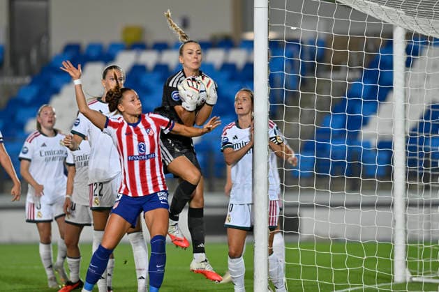 August 30, 2026, Madrid, Madrid, Spain: 1 MERLE FROHMS of Real Madrid CF Femenino in action during the Spanish Women League, Liga F, football match played between REAL MADRID Vs ATLETICO DE MADRID at Alfredo Di Stefano stadium on August 30, 2027, in Valdebebas, Madrid, Spain. Spanish Women League REAL MADRID Vs ATLETICO DE MADRID (08.30.27) - ZUMAc312 20260830_zsp_c312_113 Copyright: xOscarxManuelxSanchezx
