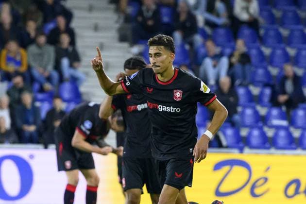 LEEUWARDEN - Younes Taha of FC Twente celebrates his goal during the Dutch Eredivisie match between SC Cambuur and FC Twente at the Kooi Stadion on August 30, 2026, in Leeuwarden, the Netherlands. COR LASKER ANP Eredivisie 2026 27 xVIxANPxSportx xxANPxIVx 566632403 originalFilename: 566632403.jpg