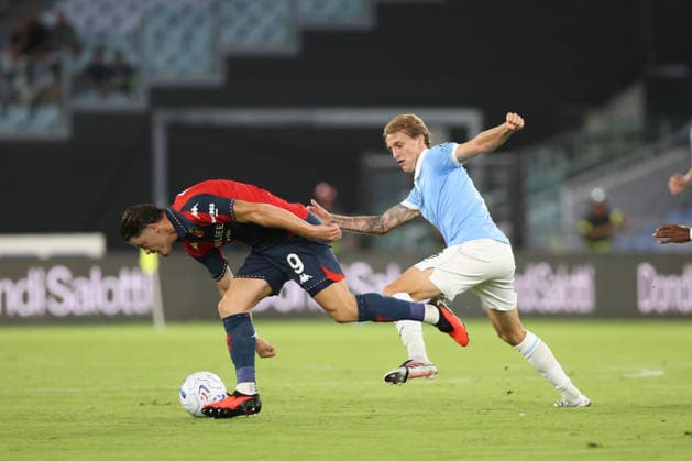 IPA87947049 - Vitinha of Genoa Cricket and Football Club and Nicolo Rovella of Società Sportiva Lazio are in action during the 2026 2027 Serie A match between S.S. Lazio and Genoa C.F.C. at the Stadio Olimpico in Rome, Italy.  Copyright: xMatteoxCassoni IPAxSportx xx 87947049