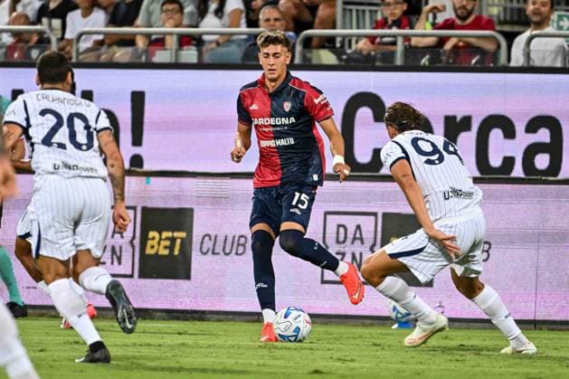 SOCCER - Serie A - Cagliari Calcio vs. Inter - FC Internazionale Photo by IPA ABACAPRESS.COM87946949 - Juan Rodriguez of Cagliari Calcio during the Cagliari Calcio vs. Inter - FC Internazionale Italian Serie A soccer match in Cagliari, Italy, on August 30, 2026 Cagliari Italy  Copyright: xIPAxSport ABACAx