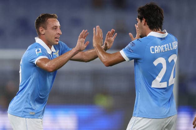 SOCCER - Serie A - SS Lazio vs. Genoa CFC Photo by IPA ABACAPRESS.COM87946943 - Rome, Italy — August 30, 2026: David Frattesi (midfielder) of Lazio scores a goal and celebrates with his teammates during the 2026–2027 Italian Serie A—Enilive Championship soccer match between SS Lazio and Genoa CFC at the Olympic Stadium in Rome. Rome Italy  Copyright: xIPAxSport ABACAx