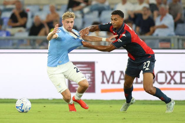 SOCCER - Serie A - SS Lazio vs. Genoa CFC Photo by IPA ABACAPRESS.COM87946954 - Kenneth Taylor of Societa Sportiva Lazio is in action during the 2026–2027 Serie A match between S.S. Lazio and Genoa C.F.C. at the Stadio Olimpico in Rome, Italy. Rome Italy  Copyright: xIPAxSport ABACAx