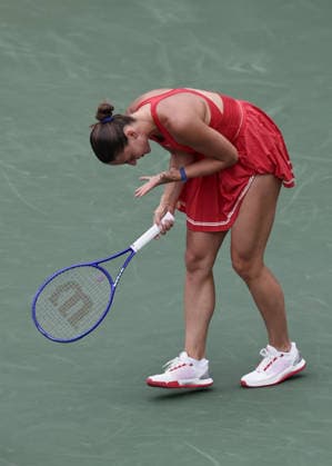 Marta Kostyuk reagiert veraergert,enttaeuscht,Aerger, Enttaeuschung,Frust,Emotion,US Open Championships, Billie Jean King National Tennis Center, Flushing Meadows, New York, USA . Copyright: xJuergenxHasenkopfx