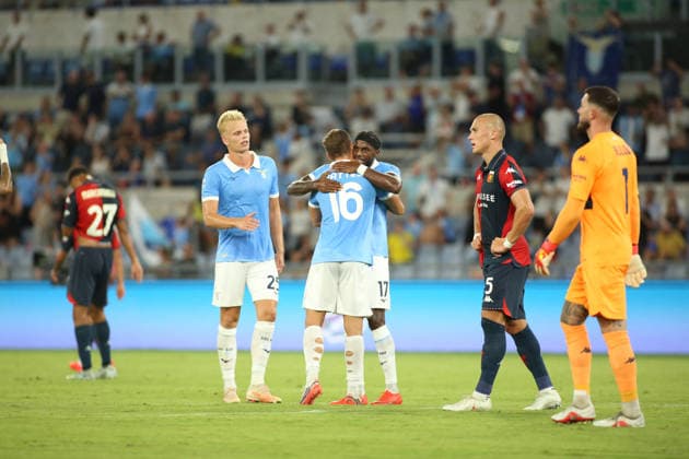 SOCCER - Serie A - SS Lazio vs. Genoa CFC Photo by IPA ABACAPRESS.COM87946935 - Davide Frattesi of S.S. Lazio scores the goal to make it 1-0 during the 2026 2027 Serie A match between S.S. Lazio and Genoa C.F.C. at the Stadio Olimpico in Rome, Italy. Rome Italy  Copyright: xIPAxSport ABACAx