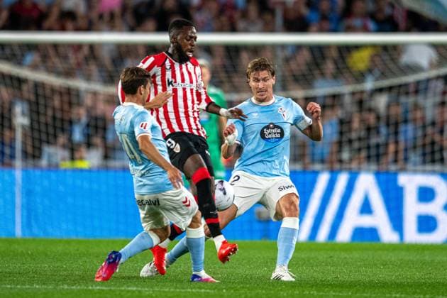 ESP: LaLiga EA Sports RC Celta Vigo v Athletic Club Bilbao Inaki Williams of Athletic and Carl Starfelt of Celta during LaLiga EA Sports match between RC Celta Vigo v Athletic Club Bilbao played at Abanca Balaidos Stadium, Vigo, Pontevedra, on August 30 2026 in Spain Spain Soccer Copyright: xAgenciaxLOFx
