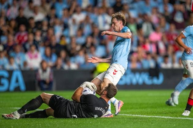 ESP: LaLiga EA Sports RC Celta Vigo v Athletic Club Bilbao Unai Simon of Athletic and during LaLiga EA Sports match between RC Celta Vigo v Athletic Club Bilbao played at Abanca Balaidos Stadium, Vigo, Pontevedra, on August 30 2026 in Spain Spain Soccer Copyright: xAgenciaxLOFx
