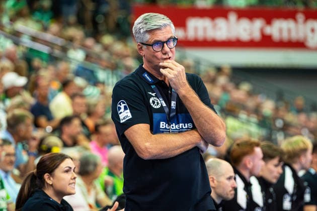 30.08.2026, xovx, Handball Opel Handball-Bundesliga, HSG Wetzlar - SG BBM Bietigheim Trainer Runar Sigtryggsson (HSG Wetzlar) Wetzlar Buderus Arena Hessen Deutschland (DE)