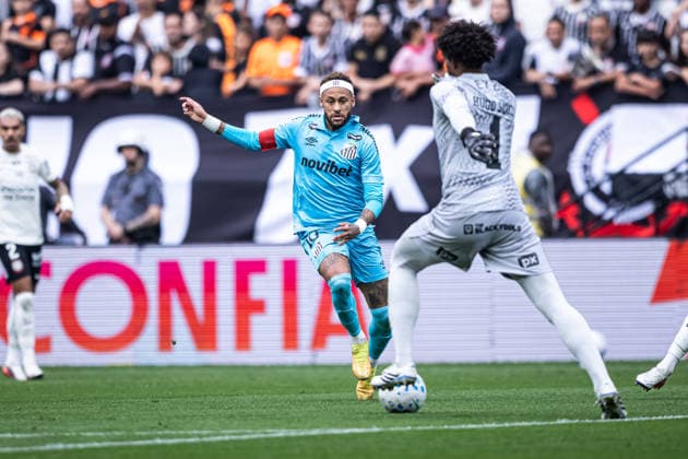 Brasileirao 2026: Corinthians vs. Santos SAO PAULO, BRAZIL - AUGUST 30: Neymar in the match between Corinthians and Santos, valid for the twenty-fifth round of the Brasileirao 2026, this Sunday (30), at Neo Quimica Arena, SP, Brazil on August 30, 2026. Copyright: xJhonyxInacioxJhonyxInaciox