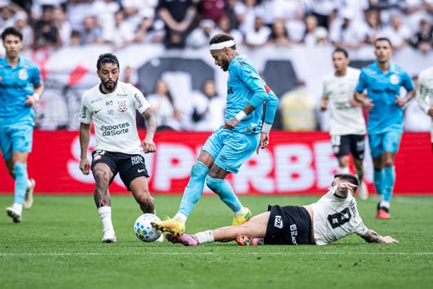 Brasileirao 2026: Corinthians vs. Santos SAO PAULO, BRAZIL - AUGUST 30: Neymar in the match between Corinthians and Santos, valid for the twenty-fifth round of the Brasileirao 2026, this Sunday (30), at Neo Quimica Arena, SP, Brazil on August 30, 2026. Copyright: xJhonyxInacioxJhonyxInaciox