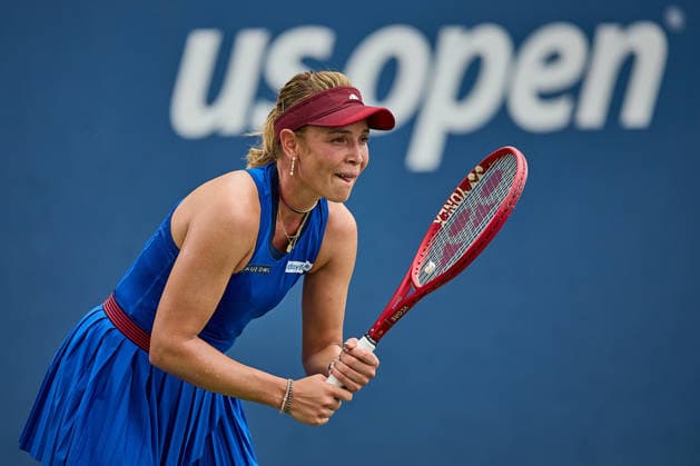 August 30, 2026, New York, New York, United States of America: Donna Vekic of Croatia is waiting for the return during the 2026 US Open - Tennis Championships Tennis 2026: US Open - Tennis Championships: 1st Round  - ZUMAs343 20260830_zsp_s343_007 Copyright: xMathiasxSchulzx