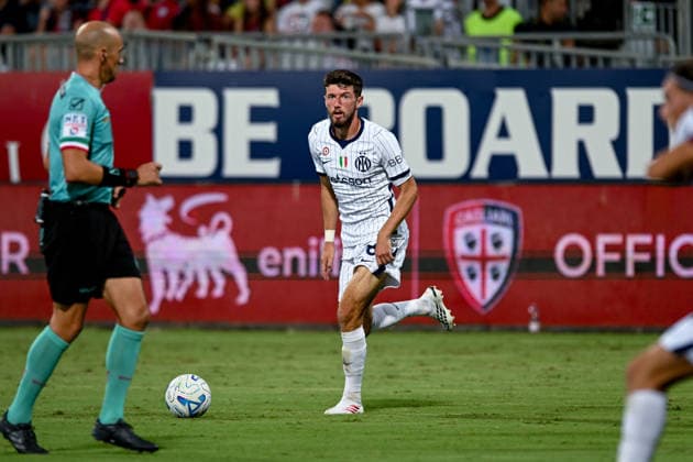 F.C. Internazionale s Petar SuÄiÄ‡ in action during the Serie A soccer match between Cagliari Calcio and F.C. Internazionale at the Unipol Domus in Cagliari, Sardinia - Sunday 30th august 2026. - Soccer  Copyright: xGianlucaxZuddas LaPressex