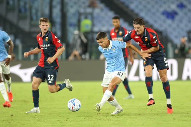 IPA87949347 - Reda Belahyane of S.S. Lazio is in action during the 2026–2027 Serie A match between S.S. Lazio and Genoa C.F.C. at the Stadio Olimpico in Rome, Italy.  Copyright: xMatteoxCassoni IPAxSportx xx 87949347