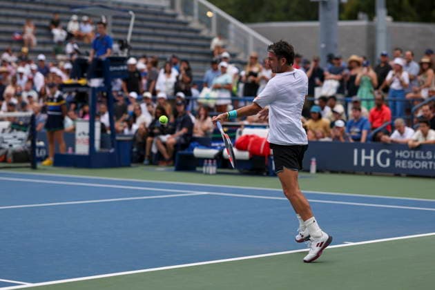 US Open tennis tournament - Day 1 Cameron Norrie of Great Britain in action during a game against Luca Van Assche of France during the Men™s Singles round one of the US Open Tennis Championships at the USTA Billie Jean King National Tennis Center in Flushing Meadows, New York, USA, 30 August 2026. The 2026 US Open tournament runs from 23 August through 13 September. FLUSHING MEADOWS NEW YORK United States  Copyright: xSARAHxYENESELx
