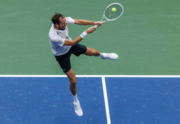 US Open tennis tournament - Day 1 Daniil Medvedev of Russia in action against Hugo Gaston of France during the Men s Singles round one of the US Open Tennis Championships at the USTA Billie Jean King National Tennis Center in Flushing Meadows, New York, USA, 30 August 2026. The 2026 US Open tournament runs from 23 August through 13 September. FLUSHING MEADOWS NEW YORK United States  Copyright: xBRIANxHIRSCHFELDx