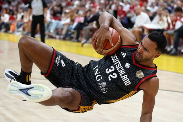 Poland V Germany - FIBA Basketball World Cup European Qualifier Group K Johannes Thiemann plays during the FIBA Basketball World Cup European Qualifier Group K match between Poland and Germany at Ergo Arena in Gdansk, Poland, on August 30, 2026. Gdansk Poland  Copyright: xPiotrxMatusewiczx originalFilename:matusewicz-polandvg260830_np96H.jpg