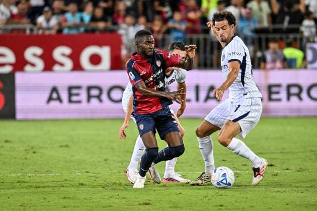 SOCCER - Serie A - Cagliari Calcio vs. Inter - FC Internazionale Photo by IPA ABACAPRESS.COM87950285 - Alieu Fadera of Cagliari Calcio during the Cagliari Calcio vs. Inter - FC Internazionale Italian Serie A soccer match in Cagliari, Italy, on August 30, 2026 Cagliari Italy  Copyright: xIPAxSport ABACAx