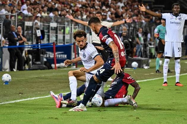 SOCCER - Serie A - Cagliari Calcio vs. Inter - FC Internazionale Photo by IPA ABACAPRESS.COM87950334 - Kristjan Asllani of Inter during the Cagliari Calcio vs. Inter - FC Internazionale Serie A soccer match in Cagliari, Italy, on August 30, 2026 Cagliari Italy  Copyright: xIPAxSport ABACAx