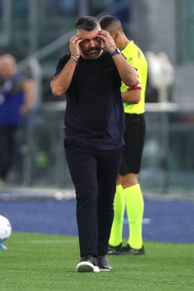 SOCCER - Serie A - SS Lazio vs. Genoa CFC Photo by IPA ABACAPRESS.COM87950762 - Rome, Italy - August 30, 2026: Gennaro Gattuso, coach of Lazio, seen in action during the 2026-2027 Italian Serie A-Enilive Championship soccer match between SS Lazio and Genoa CFC at the Olympic Stadium in Rome. Rome Italy  Copyright: xIPAxSport ABACAx