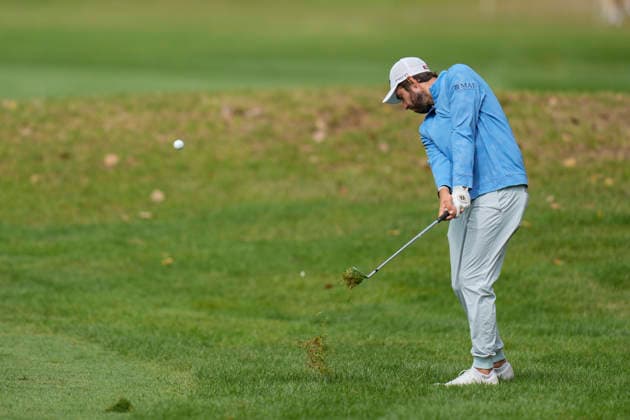 SUTTON COLDFIELD, ENGLAND - AUG 30: Thomas Rosenmueller (GER) plays from the rough on the fourth hole during Round 4 at the 2026 Husqvarna British Masters at The Belfry, Sutton Coalfield on August 30, 2026 in Warwickshire, England The 2026 Husqvarna British Masters