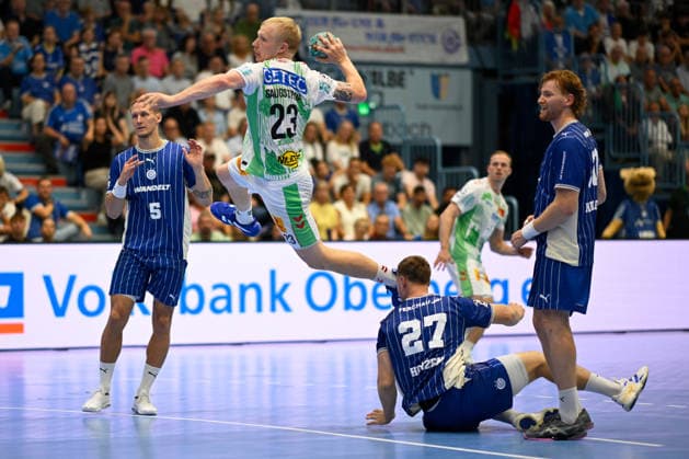 Gummersbach, Schwalbe Arena, 30.08.26, GER, Herren, Handball-Bundesliga, Opel HBL, Saison 2026-2027, VfL Gummersbach - SC Magdeburg Bild: Magnus SAUGSTRUP (Magdeburg) Nordrhein-Westfalen Deutschland