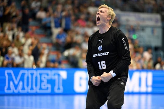 Gummersbach, Schwalbe Arena, 30.08.26, GER, Herren, Handball-Bundesliga, Opel HBL, Saison 2026-2027, VfL Gummersbach - SC Magdeburg Bild: Torwart Bertram OBLING (Gummersbach) Nordrhein-Westfalen Deutschland