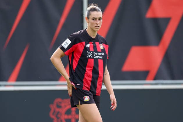 Leverkusen, Deutschland: 30.08.2026 - 1. Frauenbundesliga 2026 2027 - Bayer Leverkusen Frauen vs. VfL Wolfsburg Frauen Im Bild: Selina Ostermeier (Leverkusen) *** Leverkusen, Germany, August 30, 2026, Women s Bundesliga 2026–2027, Bayer Leverkusen Women vs. VfL Wolfsburg Women. Pictured: Selina Ostermeier, Leverkusen Copyright: HMBxMedia MadeleinexFantini