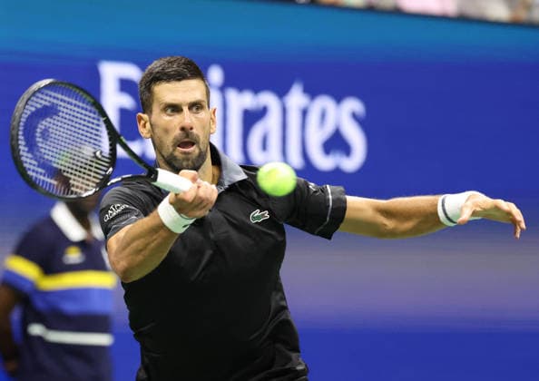 August 30, 2026, New York City, New York, USA: NOVAK DJOKOVIC of Serbia during the match against M. Navone of Argentina in the first round of Grand Slam tournament US Open. New York, USA. Tennis: US Open - Novak Djokovic  - ZUMAc278 20260830_zsp_c278_005 Copyright: xMarcinxCholewinskix